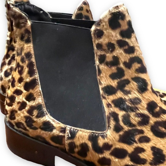 Freda Salvador NEW Chelsea Cheetah Leopard Calfskin Ankle Booties 5.5 - Picture 9 of 14